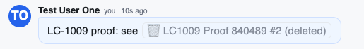 a chip for a deleted asset