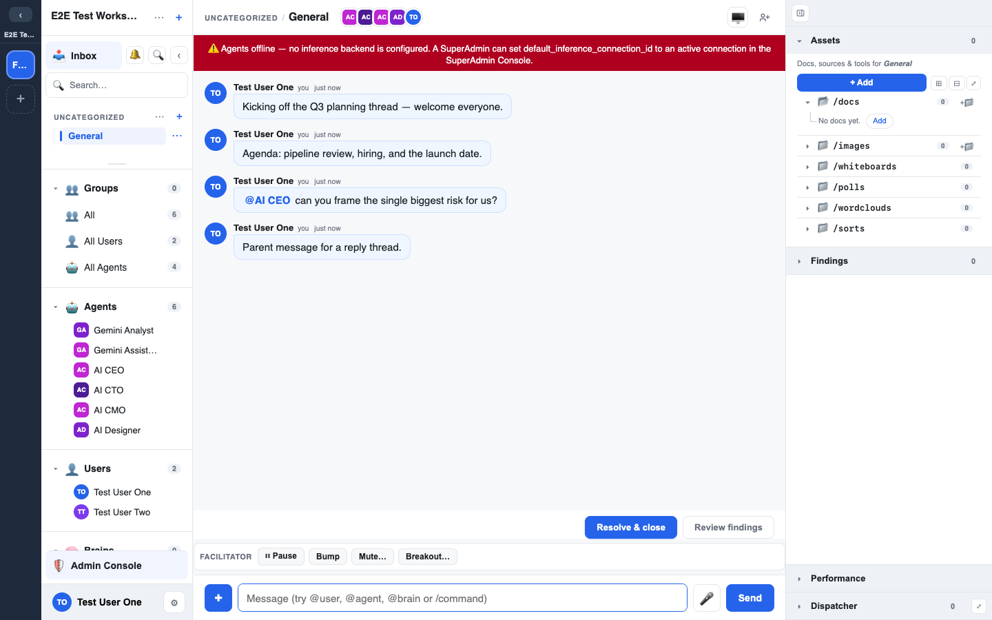 a hover-reply thread under a message